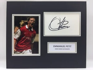 RARE Emmanuel Petit Arsenal Signed Photo Display + COA AUTOGRAPH FRANCE SASIGNED - Picture 1 of 5