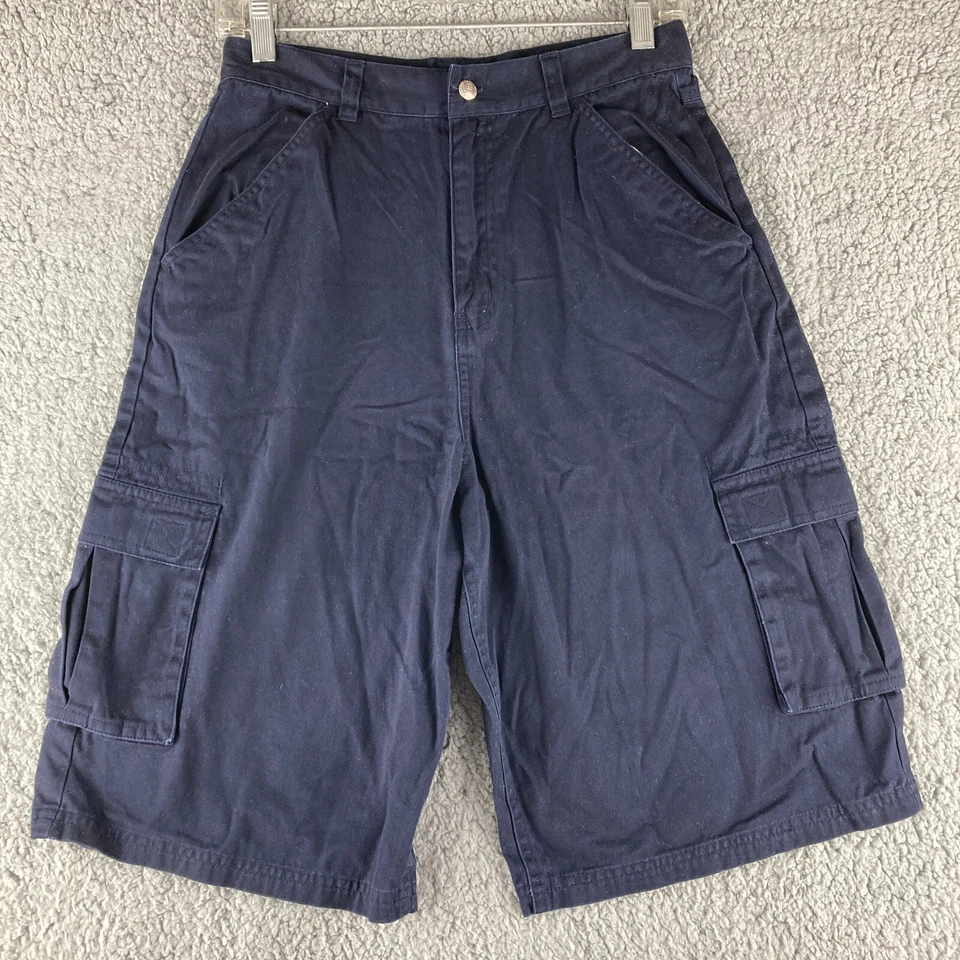 Pantalones Cortos Carga IZOD Niños Frente Plano Talla 16 Azul Marino 100% Algodón Foto 1 de 4