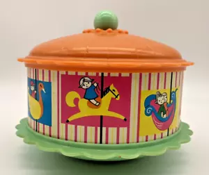 Vintage Rotating Musical Carousel Baby Chime S.A. Tarrson Co Minor Damage - Picture 1 of 9