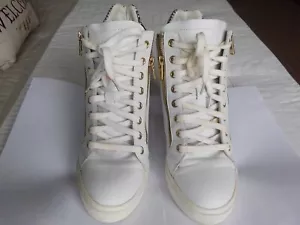 ASH LIMITED RARE EDITION HIGH TOP WEDGE SNEAKERS, SIZE US 9 M, PREOWNED - Picture 1 of 9