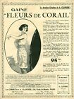 Publicit ancienne gaine fleurs de corail A. Claverie 1925 issue de magazine 