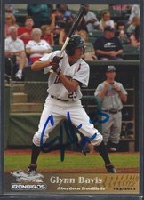 2011 Grandstand Aberdeen IronBirds Glynn Davis IP auto signed card