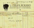 FELIX ECKERT BLACKSMITH WOODWORKER MASON COUNTY TX 1904 BILLHEAD FARRIER HORSES