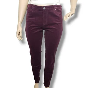 Kut from the Kloth Diana Skinny Corduroy Pants Womens 18 High Rise Red - Picture 1 of 12