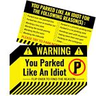 100 Pieces 3.5 x 2 Inches Bad Parking Stickers Parking Violation Cards  Men