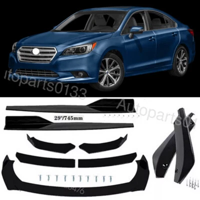 Front Rear Bumper Lip Spoiler Splitter Glossy Black For Subaru Legacy Body Kits Foto 1 de 4
