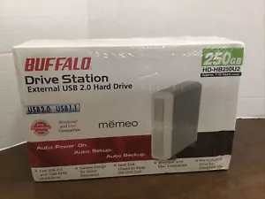 Buffalo 250GB External Hard Drive 2.0 USB HD-HB250U2 New - Picture 1 of 8