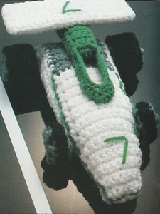 Toy Grand Prix Racer Car - 10" long - Worsted weight yarn - Crochet Pattern ONLY - Picture 1 of 2