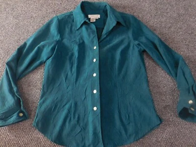 Coldwater Creek XS Top Verde Abotonable Mujer Blusa Poliéster Foto 1 de 4