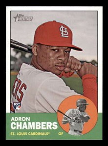 2012 Topps Heritage Adron Chambers #458 St. Louis Cardinals SP