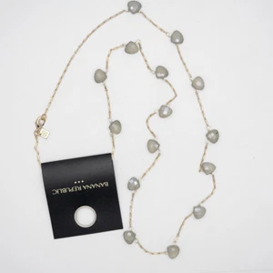 banana republic jewelry antique gold tone necklace cut resin beads for women