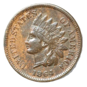 1864 Indian Head L on Ribbon Early Cent 1C - Picture 1 of 2
