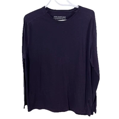 John Bartlett Consensus Mens Size Large Long Sleeve T Shirt Black Burgundy Red - Image 1 of 4