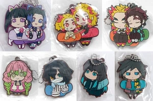 Demon Slayer Rubber Keychain GIYU SHINOBU KANAO MITSURI IGURO TOKITO RENGOKU - Picture 1 of 11