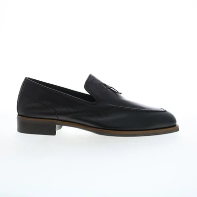 Di Bianco Volta Florian Mens Black Leather Loafers & Slip Ons Casual Shoes - Image 1 of 4