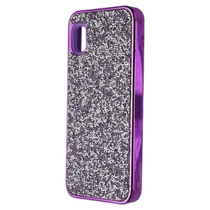 MyBat Encrusted Rhinestones Hybrid Case for Samsung Galaxy A10e - Purple Glitter - Picture 1 of 3