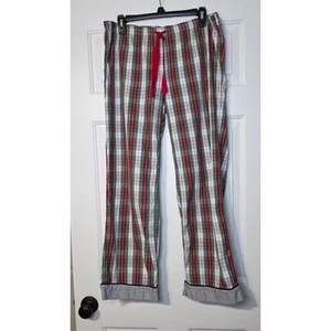 VINEYARD VINES PAJAMA LOUNGE PANTS SZ S GREEN RED PLAID COTTON - Picture 1 of 4