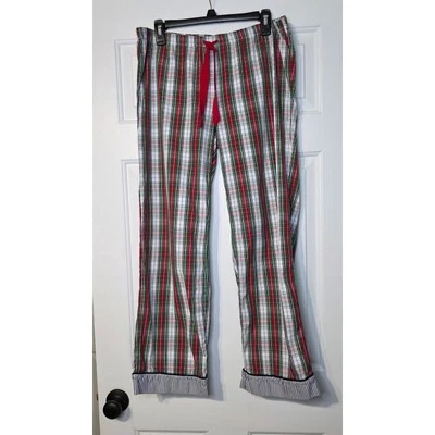 PANTALONES DE SALÓN PIJAMA VINEYARD VINES TALLA S VERDE ROJO ALGODÓN A CUADROS Foto 1 de 4