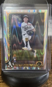 2025 Topps Chrome Jacob Wilson (RC) Raywave #96 Oakland Athletics - Imagen 1 de 1