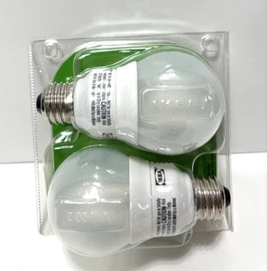 IKEA Light Energy Saving LED Bulb E26 530 Lumen 50W Globe Opal Warm-White 2 PACK - Picture 1 of 3