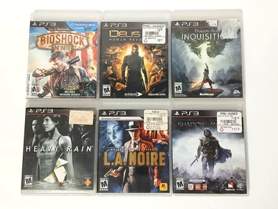 Sony Playstation 3 PS3 Game Lot of Six (6) Bioshock/Deus Ex/L.A. Noire ++ TESTED - Image 1 of 4