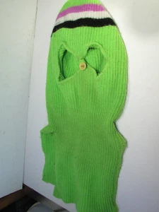 De colección Años 70 Artic Cat Moto de Nieve Cara Completa Tejida Máscara de Esquí Sombrero Verde Neón Negro Púrpura - Imagen 1 de 2