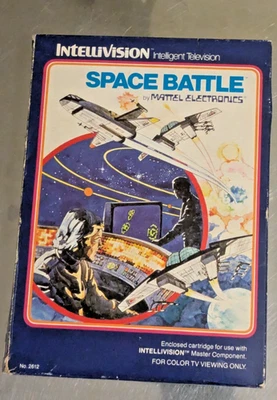 Intellivision Space Battle - Complete In Box - Manual + 2 Overlays - 1979 Mattel - Image 1 of 3