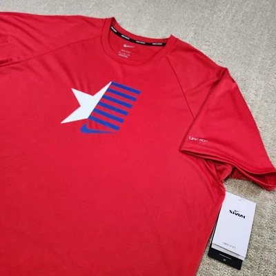 Camisa de Natación Nike Hombres XL EE. UU. UPF 40 Secado Rápido Dri Fit Roja Rendimiento Ligero Foto 1 de 4