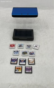 Blue Nintendo 3DS XL w/ 12 Games (The Oregon Trail/Hotel Transylvania/Etc.)+Accs