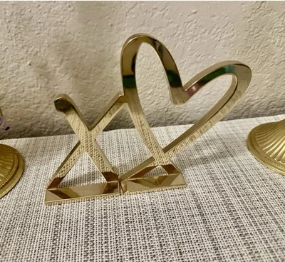 Victoria’s Secret Corazón Dorado X Sujetalibros Mesa Decoración Día de la Madre Boda Amor Foto 1 de 4