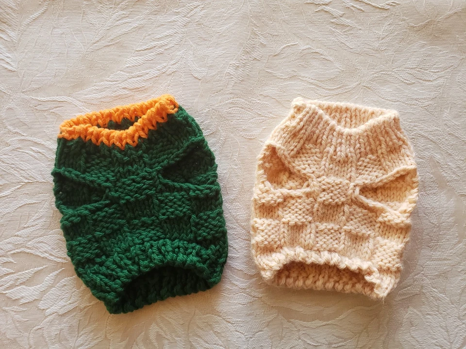 2PCS Lot of Wholesale XXS handmade knit dog sweater dress - Image 1 of 1