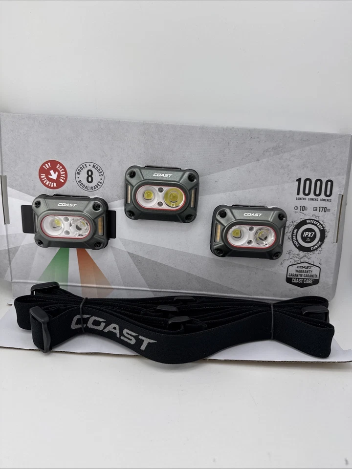 Faro recargable de doble alimentación COAST (paquete de 3) CH1000R 1000 lúmenes 8 modos IPX7 Foto 1 de 3