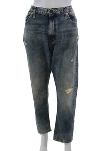 Denim & Supply By Ralph Lauren Womens Distressed Straight Leg Jeans Blue Size 32 - Picture 1 of 7