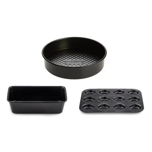 Prestige 3 Piece Bakeware Set Non Stick Oven and Dishwasher Safe Baking Tins - Picture 1 of 6