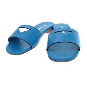 Prada Flat Sandals Light Blue EU 35.5 US5.5-6 Ladies Flip Flops - Picture 1 of 9