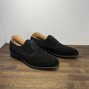 J.M. Weston, Black Suede Nubuck Leather Men’s Dress Shoes, Size 9.5 - Picture 1 of 12