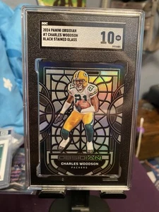 2024 Panini Obsidian #7 Charles Woodson Black Stained Glass, SGC 10 - Picture 1 of 2