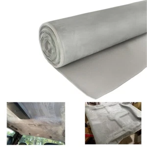 60"x60" Gray Micro-Suede Roof Headliner Automotive/Home DIY Repair Replacement - Picture 1 of 12