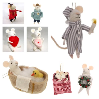 Filz Maus Filzmaus Weihnachten Christbaum Schmuck Anhänger Dekoration mausig - Bild 1 von 2