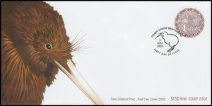 NEW ZEALAND FDC 2002 $1.50 KIWI ROUND STAMP (ID:F1791 (5/6) - Picture 1 of 1