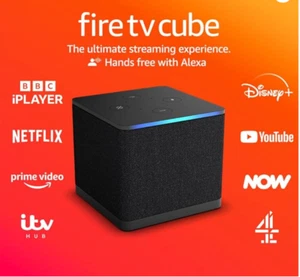 Amazon Fire TV Cube (Newest gen) streaming media player with Alexa Wi-Fi 6E, 4K - Picture 1 of 6