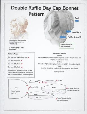 Double Ruffle Day Cap Pattern - Image 1 of 2
