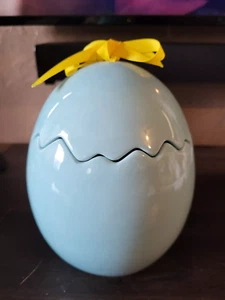 Harry & David Keramik Ostern Cracked Egg Form Bonboniere Halter Ostern - Bild 1 von 7