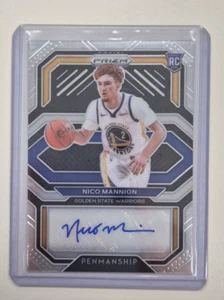 Panini Prizm NBA 2020-21 Nico Mannion Golden State Warrions Autograph Penmanship - Foto 1 di 2