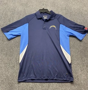 LA Chargers Polo Shirt Mens Medium Blue NFL Football - Picture 1 of 10