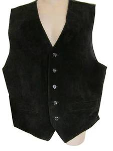 Para hombre JOHN ASHFORD SPORT GAMUZA NEGRA CUERO GAMUZA 5 BOTONES FORRADO DELANTERO M - Imagen 1 de 10
