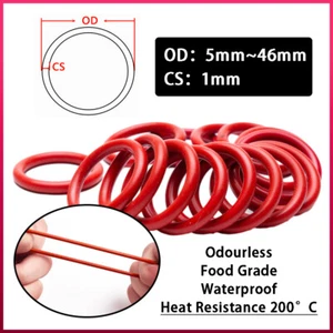 O Ring Sealing Washer Plumbers Ball Valve Tap Seal Rings 1mm CS 5mm~46mm OD - Bild 1 von 6