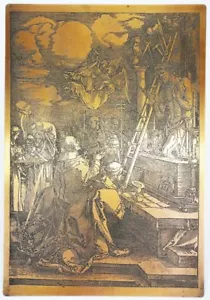 Antica piastra stampa rame Albrecht Durer incisione La messa di San Gregorio - Foto 1 di 10