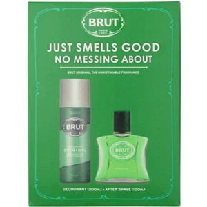 Brut ''Just Smells Good No Messing About'' After Shave and Body Spray Gift Set - Picture 1 of 3