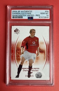2004 SP AUTHENTIC DARREN FLETCHER MANCHESTER UNITED RED 325 POP 1 GEM MT PSA 10